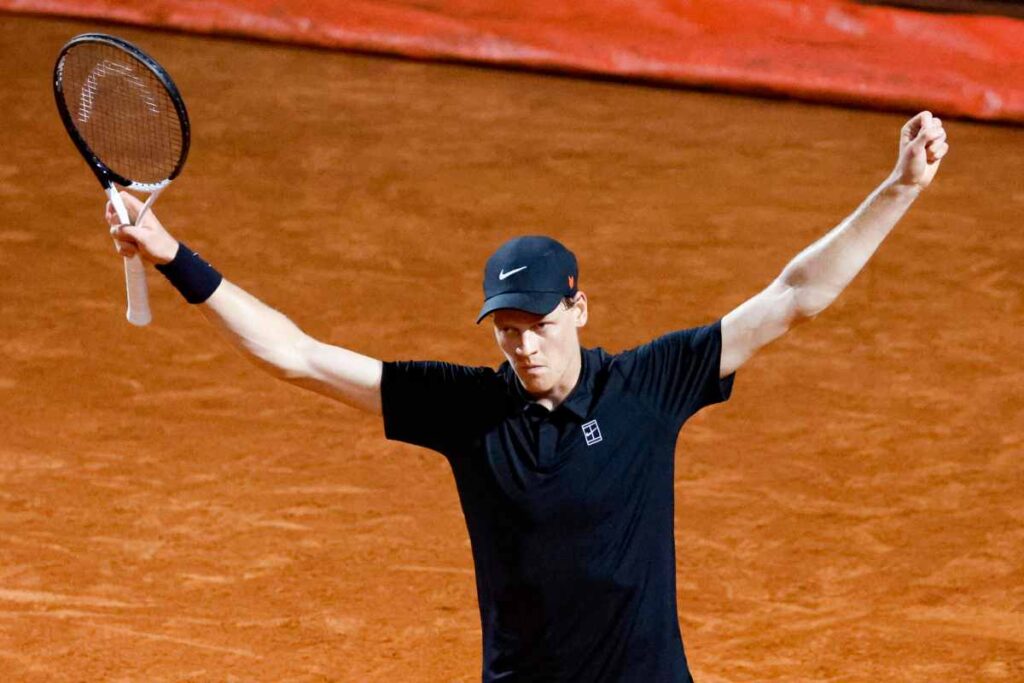 Jannik Sinner in campo