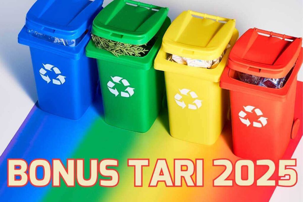 cassonetti rifiuti e scritta