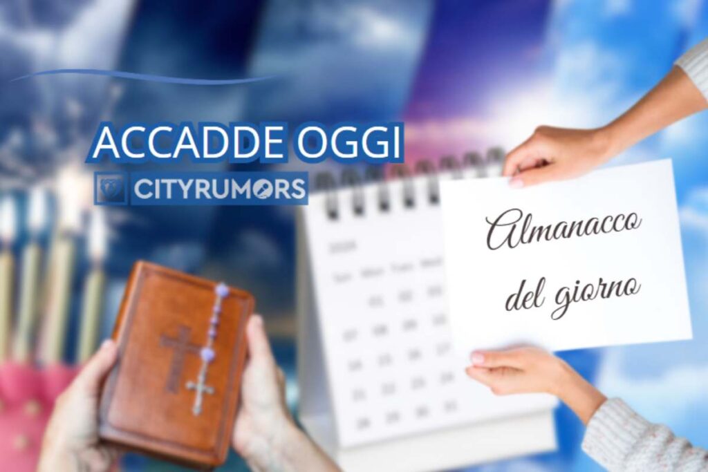 un calendario, un foglio, una bibbia e delle scritte