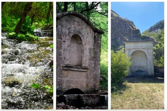 tre immagini dal borgo di bisegna