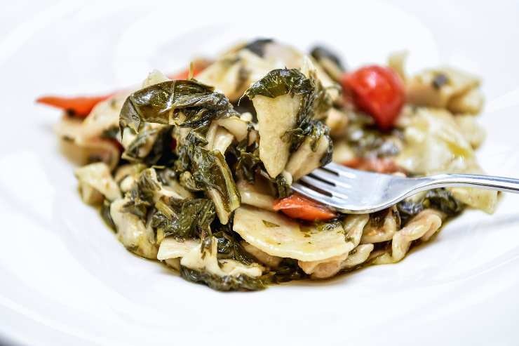 piatto di tacconelle con verdure