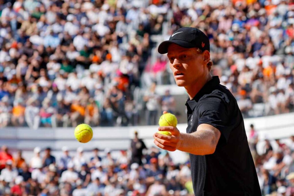 Jannik Sinner in campo
