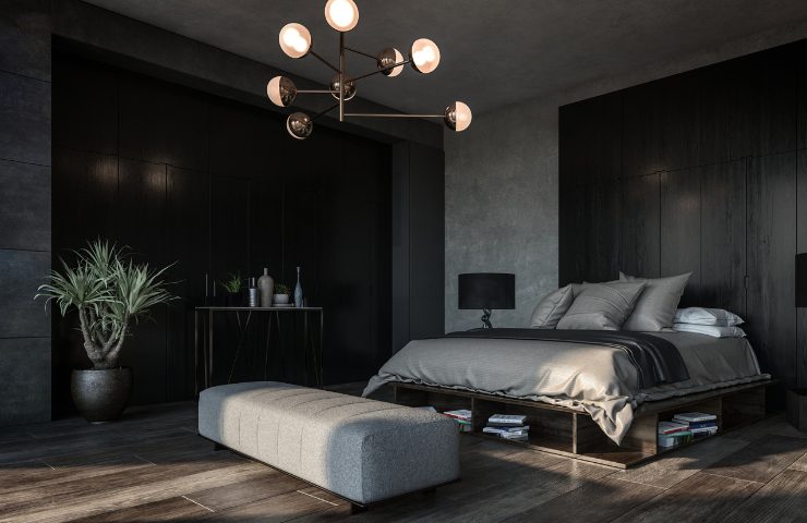 Camera da letto all'ombra