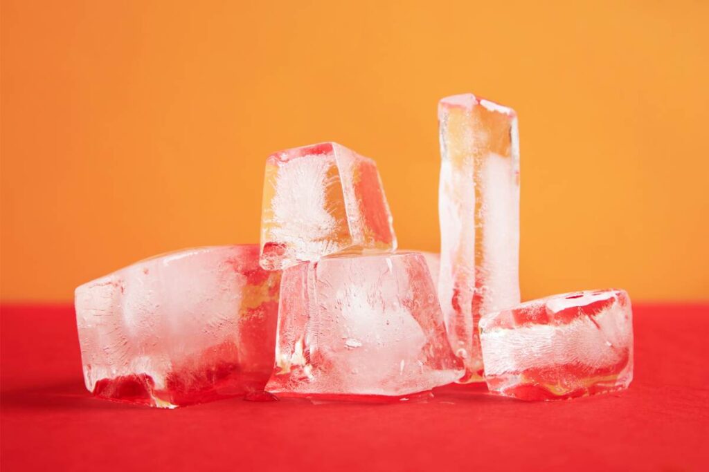 Blocchi di ghiaccio alimentare