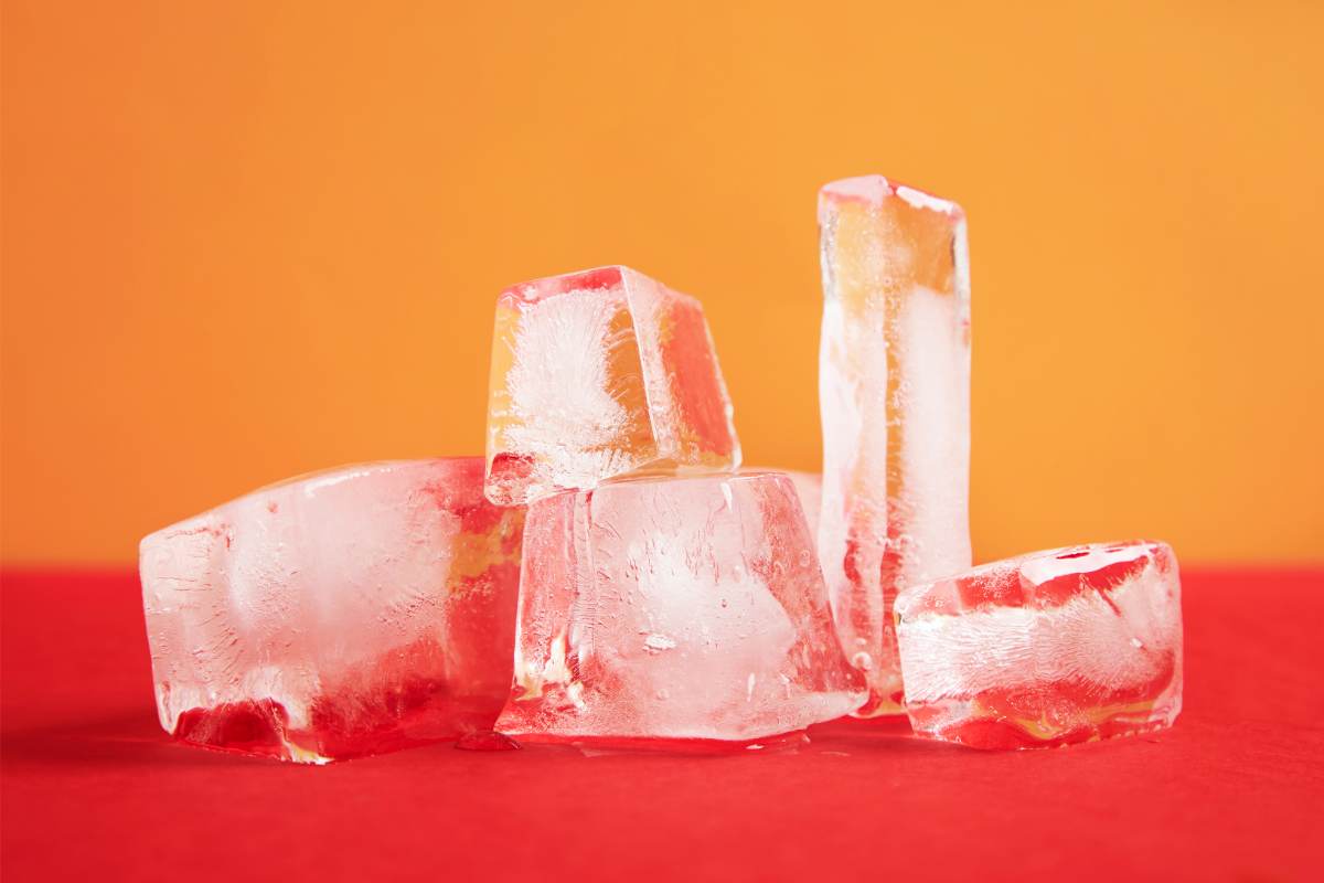 Blocchi di ghiaccio alimentare