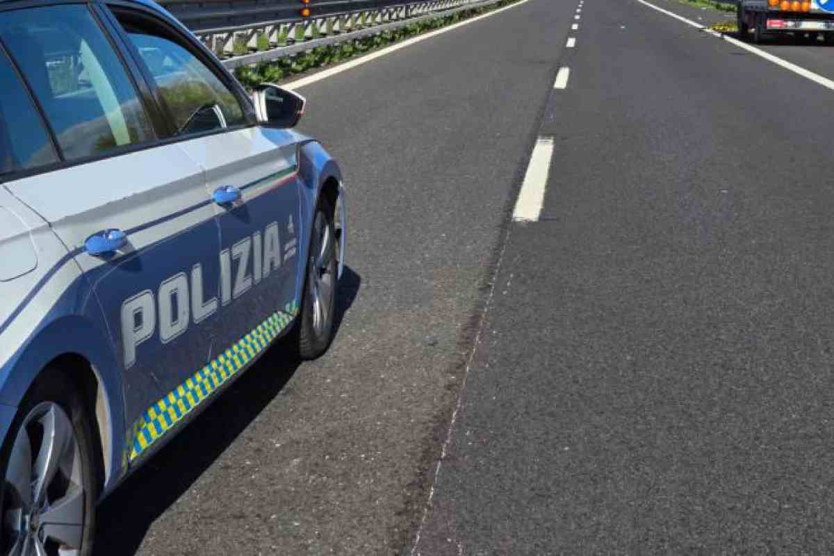 Polizia stradale sul luogo dell'incidente