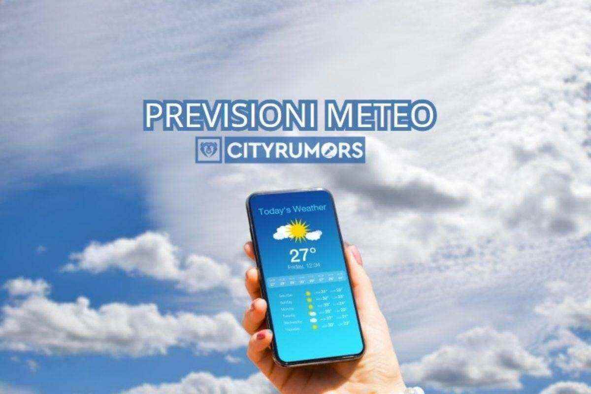 smartphone con app meteo