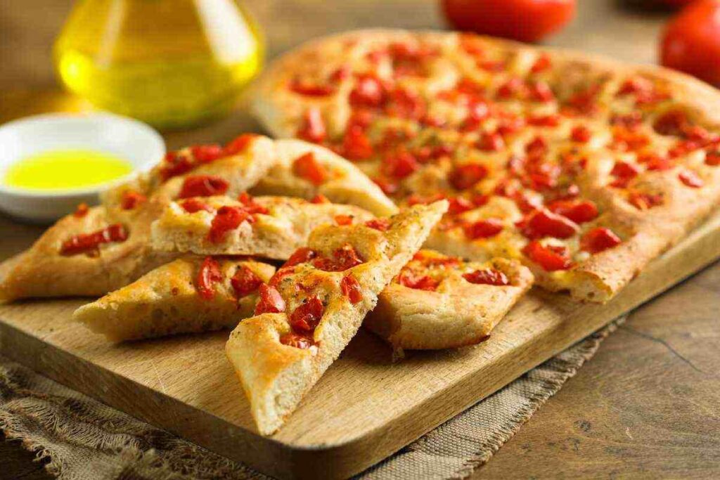 focaccia con peperoni