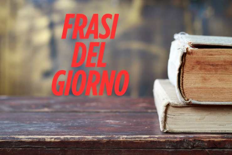 scritta frasi del giorno con libri
