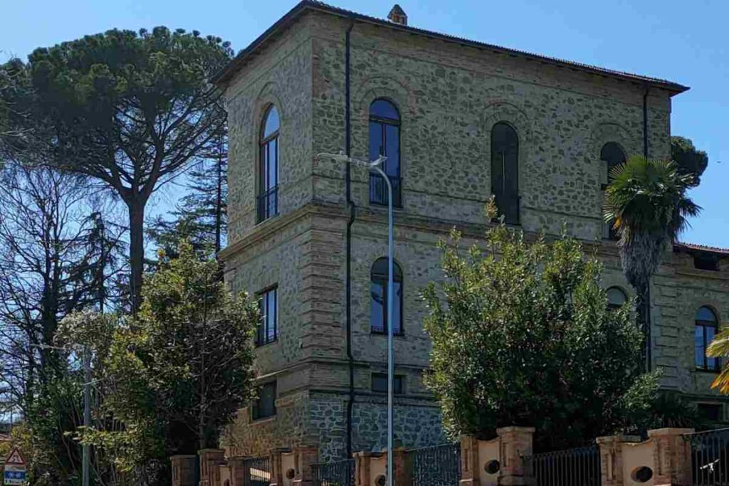 un palazzo e delle piante