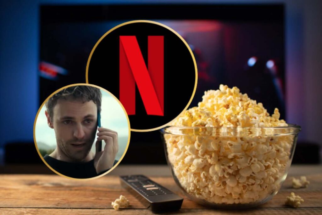 pop corn e telecomando con logo netflix