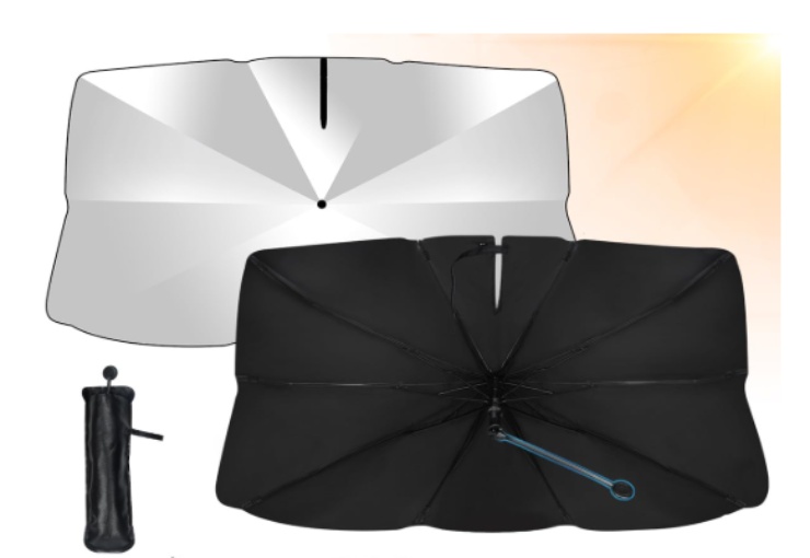 ombrello parasole uno bianco e uno nero