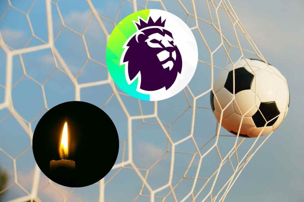 pallone, lutto, logo premier