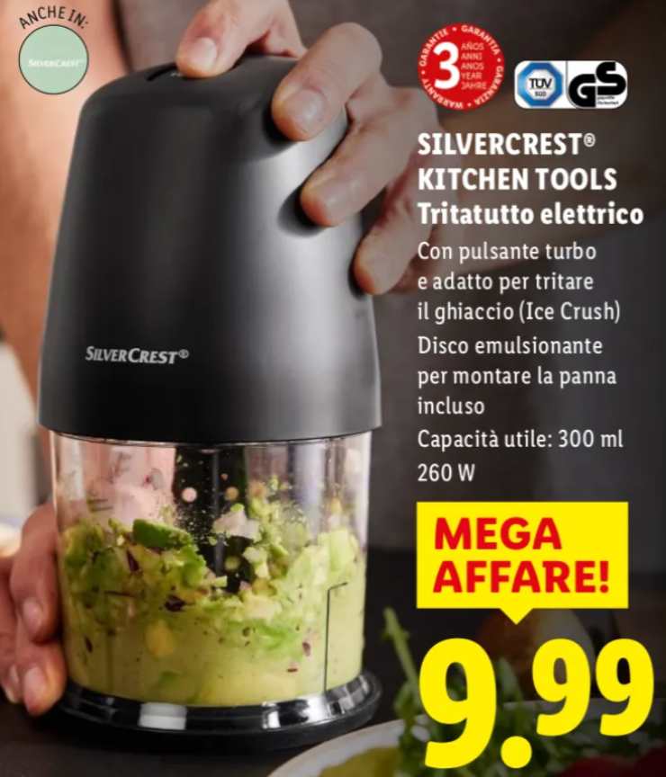 tritatutto elettrico su volantino