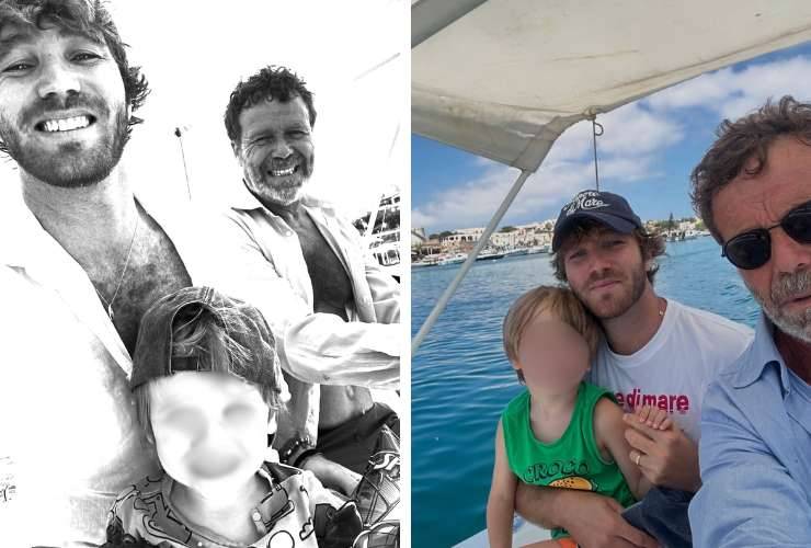 collage di paolo ciavarro con il padre massimo e il figlio gabriele