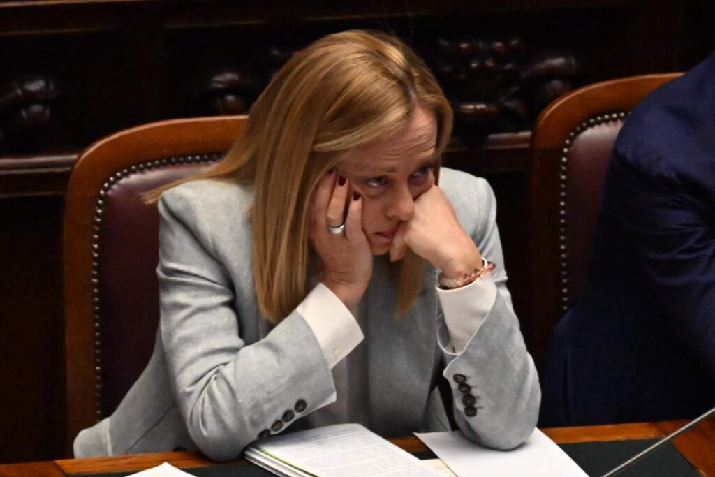il premier giorgia meloni in parlamento
