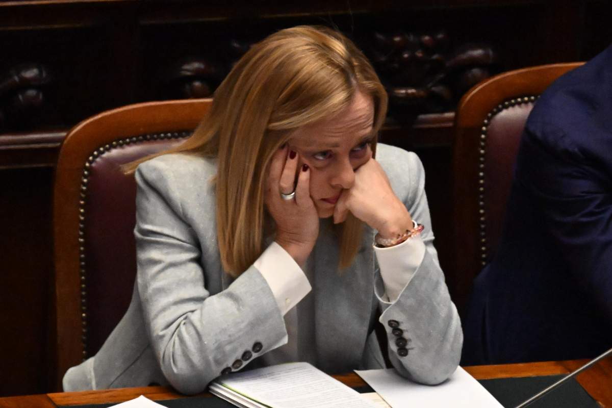 il premier giorgia meloni in parlamento