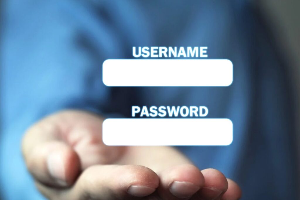 icone di username e password