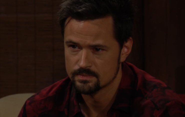 thomas in una scena di beautiful