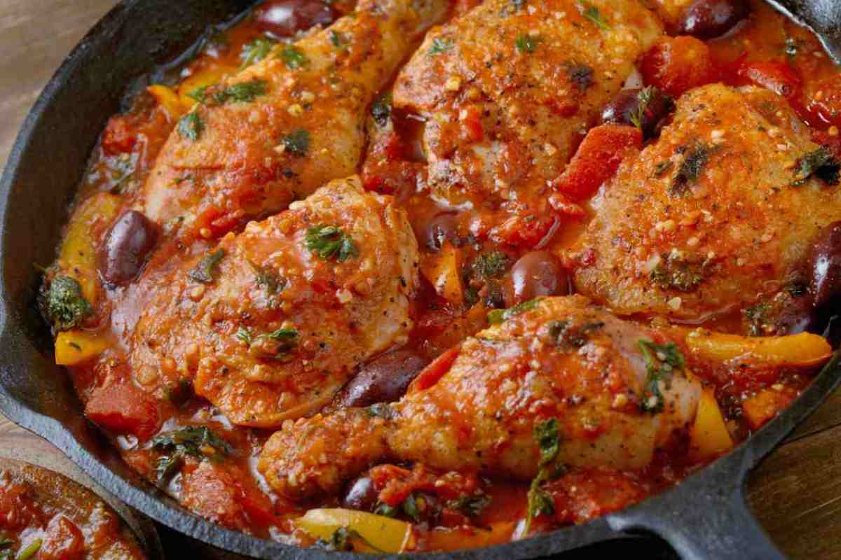 coniglio alla cacciatora in padella