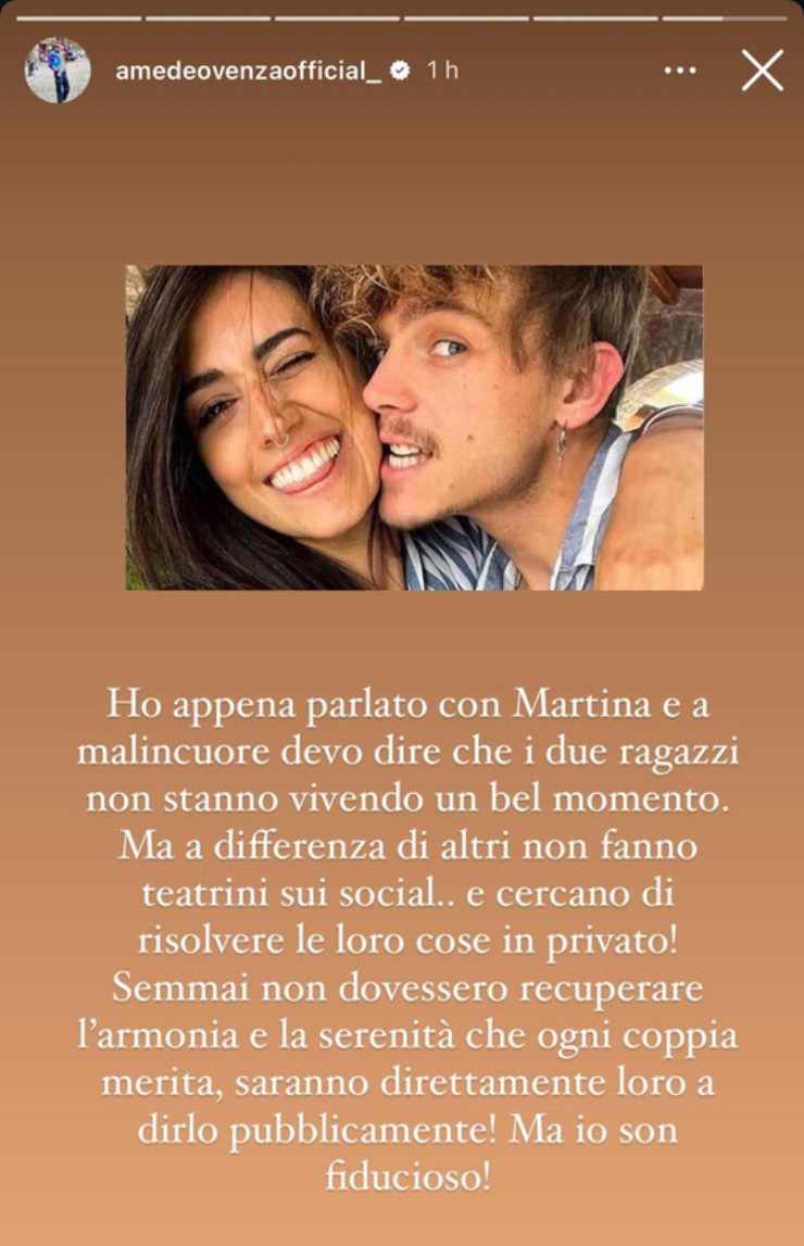 ig story di amedeo venza