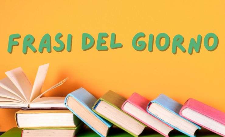 libri sparsi e scritta frasi del giorno