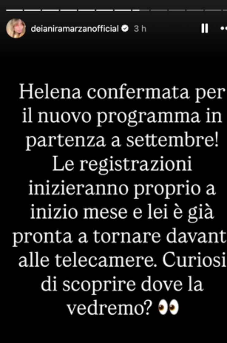 ig story di deianira marzano