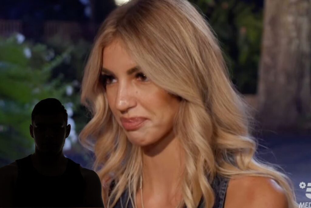 lucia di temptation island e sagoma uomo nera