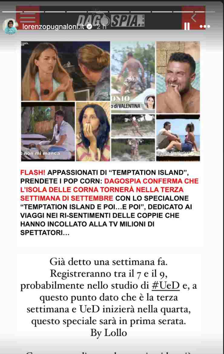 ig story di lorenzo pugnaloni 