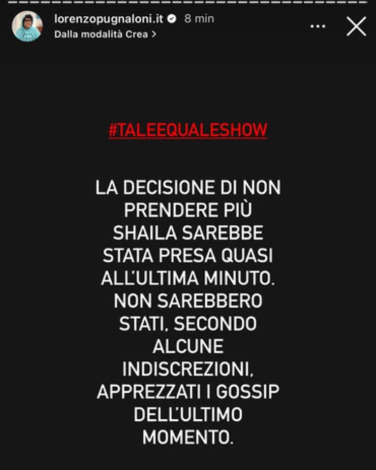 ig story di lorenzo pugnaloni sui social