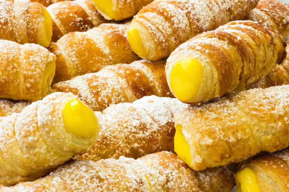 totere casolane con la crema pasticcera