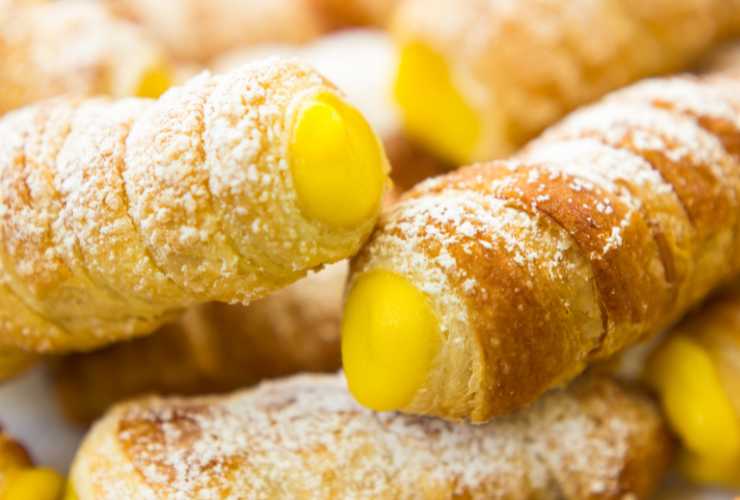 totere casolane con la crema pasticcera