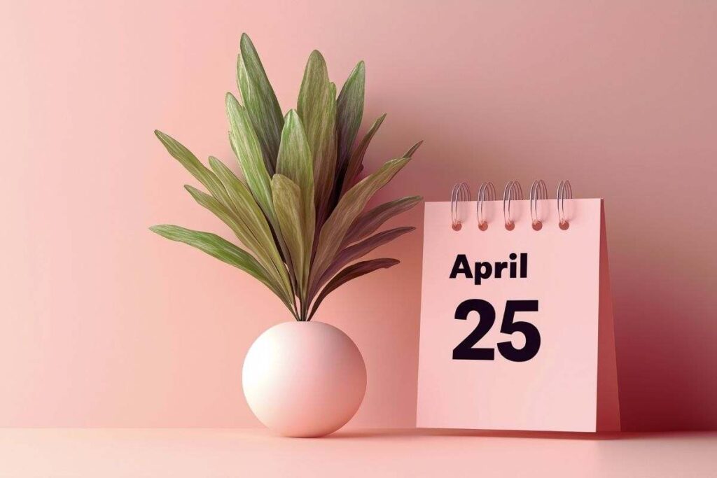 25 aprile sul calendario e piantina