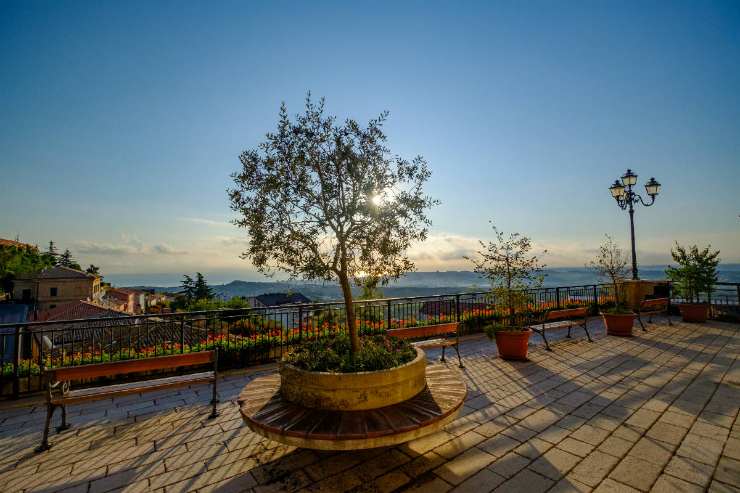 città sant'angelo vista di un albero e del paesaggio
