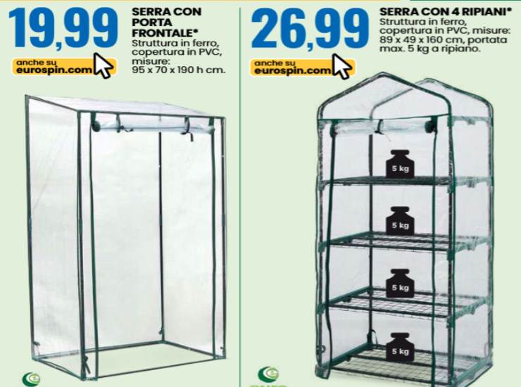 serre per piante su volantino