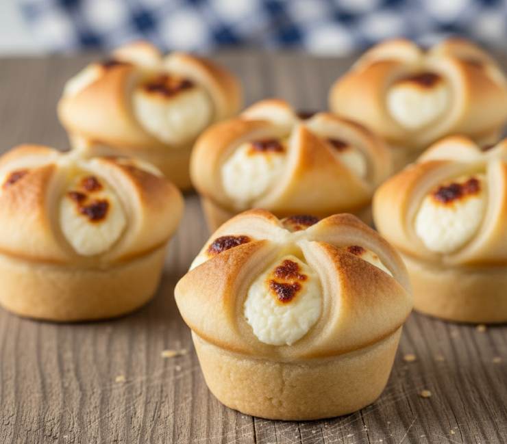 delle paste di frolla con dentro una farcia di ricotta