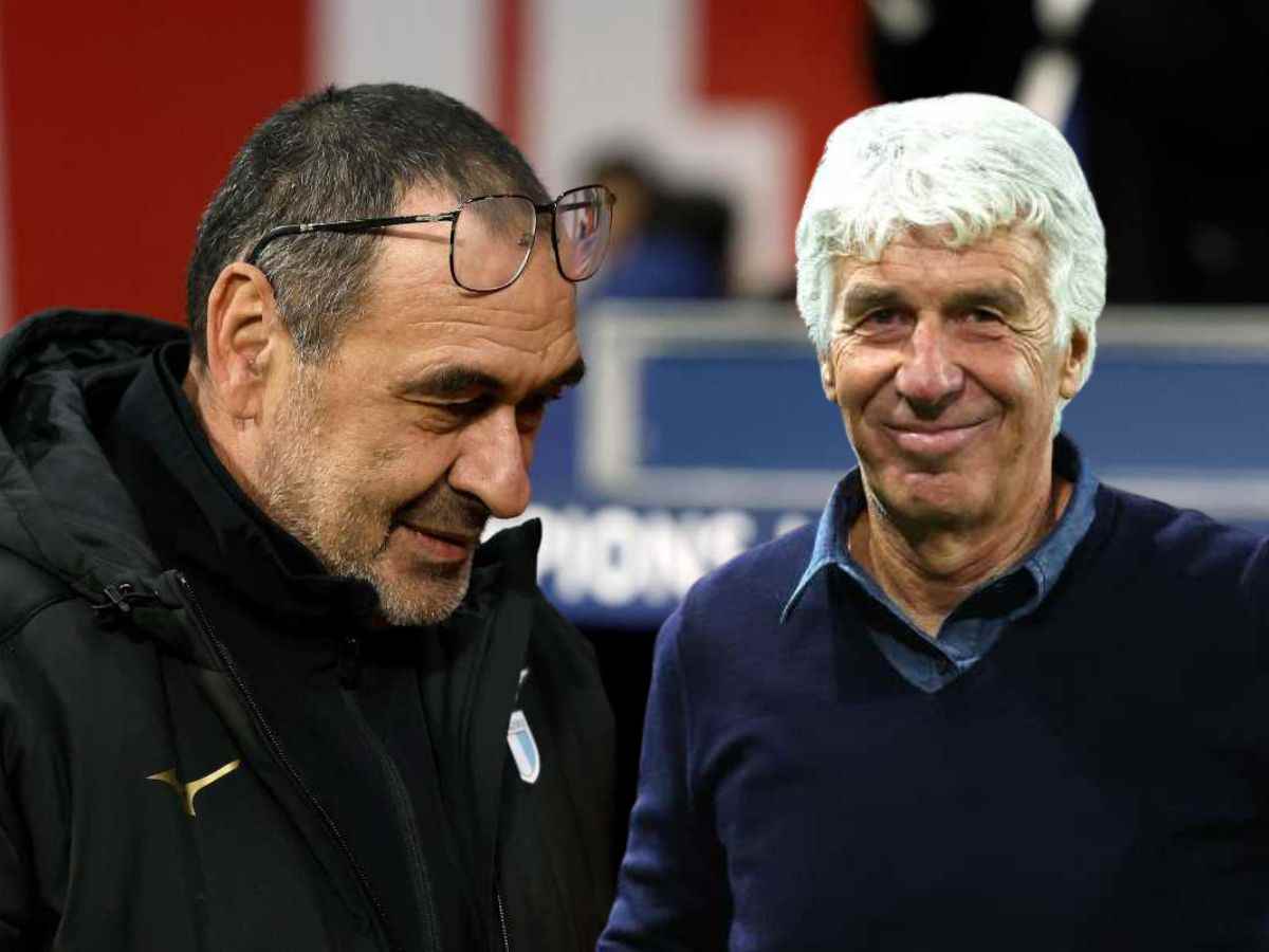 Sarri e Gasperini affiancati e sorridenti