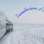 treno che attraversa un paesaggio innevato completamente