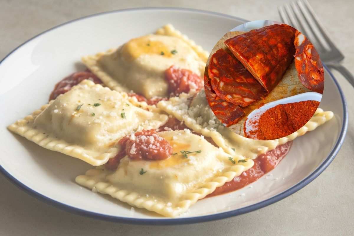 ravioli e salame