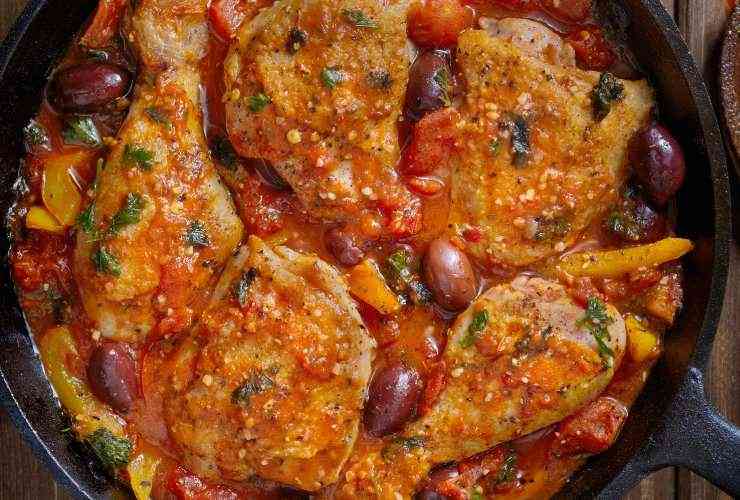 pollo cotto cif e ciaf nella padella