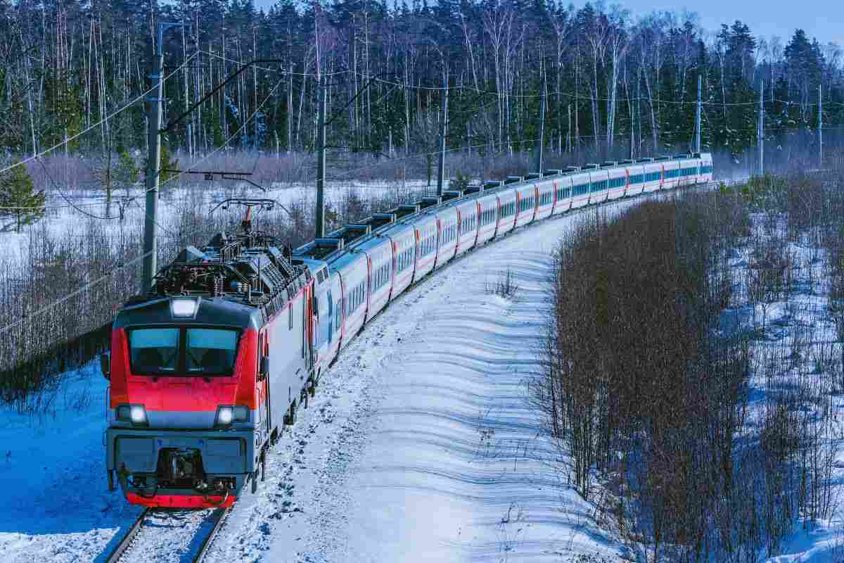 treno nella neve