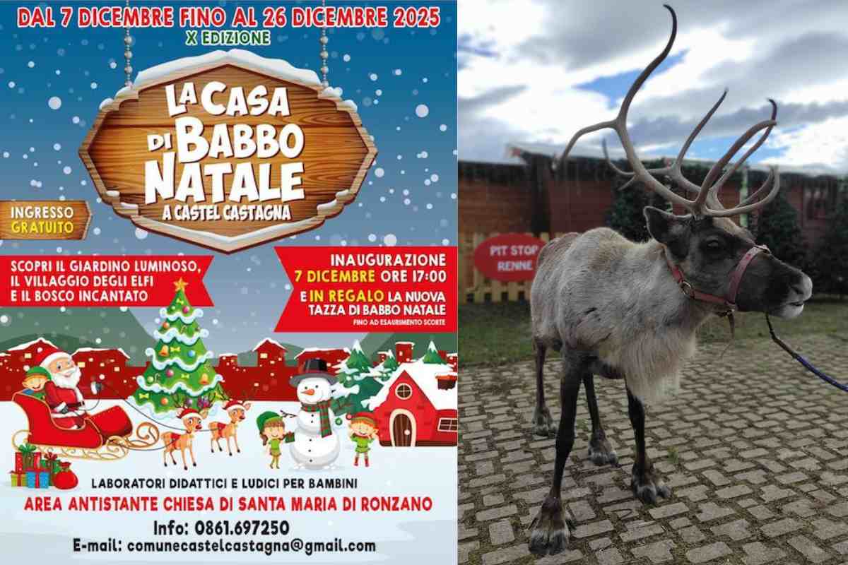 locandina evento e foto renna