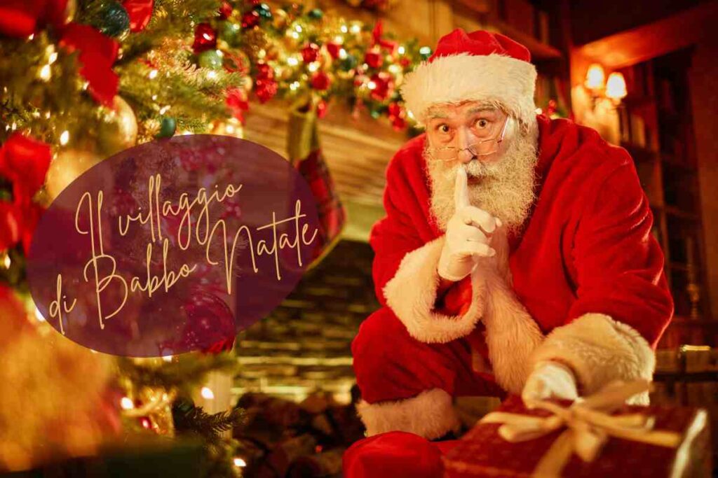 babbo natale che fa il gesto del silenzio