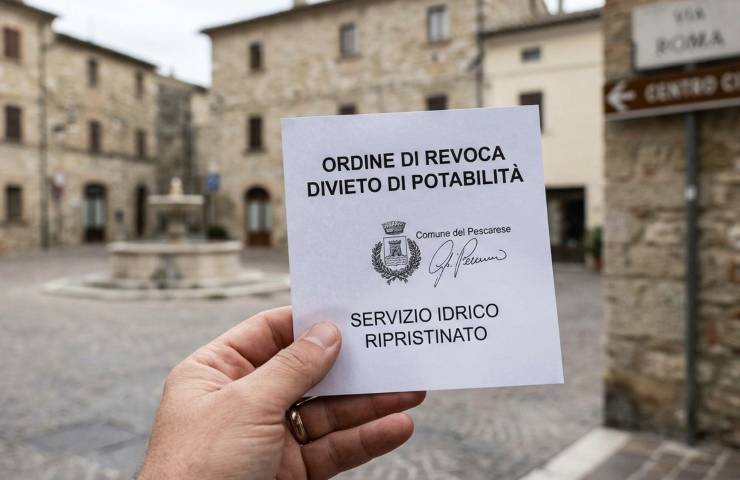 Ordinanza revoca divieto acqua potabile nel Pescarese: documento ufficiale dei comuni per il ripristino del servizio idrico dopo le analisi.