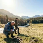 Rilievi forestali nel Parco Nazionale d'Abruzzo per il caso dei lupi avvelenati: esperti analizzano il terreno tra le montagne appenniniche.