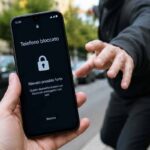 Smartphone Android che si blocca automaticamente durante un tentativo di furto grazie alla nuova protezione anti-scippo di Google.