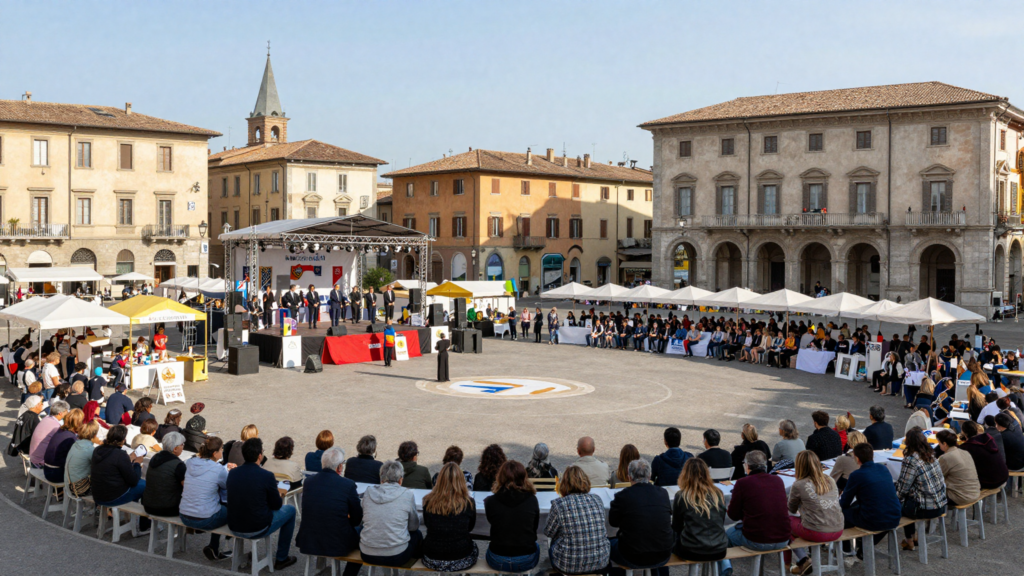 Manoppello, 63ª Fiaccola della Carità: cerimonia in piazza Garibaldi