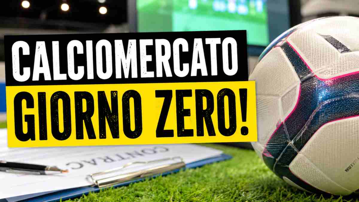 Calciomercato 2026, apertura ufficiale della sessione estiva con pallone da calcio e documenti delle trattative in primo piano.