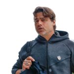 Coach Mauricio Pochettino con una felpa degli Stati Uniti di cui è il commissario tecnico.